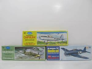 lot 122 image: 3 Brand New Guillows Flying Aircraft Model Kits