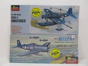 lot 127 image: 2 Brand New Monogram Classics Fighter Plane Model Kits - with Collector Patches