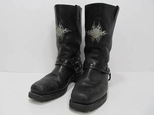 lot 161 image: Mens Leather HARLEY DAVIDSON Motorcycle Boots - Size 10.5