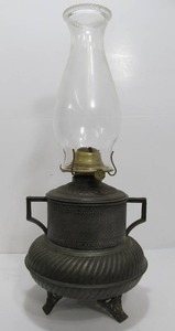 lot 172 image: Antique Tin Oil Lamp