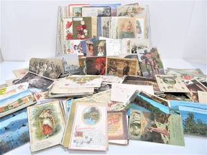 lot 196 image: LARGE Lot of Antique Postcards