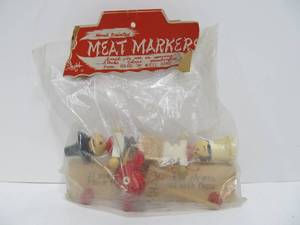 lot 45 image: NOS Vintage 1950s era Meat Temperature Marking Set