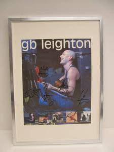 lot 58 image: Framed Autographed Poster of G.B. Leighton & Band
