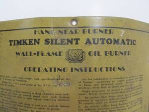 lot 9 image: Vintage 1930s Era TIMKEN Industrial Curved Metal Advertising Sign