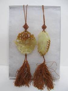 lot 25 image: 2 Chinese Carved Stone Ornaments