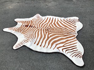 lot 262 image: Genuine Cowhide Dyed Zebra Skin Area Rug