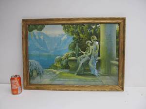 lot 325 image: Antique 1920s Art Nouveau Framed Print - L. Goddard