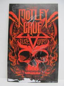 lot 253 image: MOTLEY CRUE at Target Center Exclusive Concert Poster wAutographs
