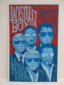 lot 254 image: Authentic Exclusive 2005 BACK STREET BOYS at Target Center Concert Poster