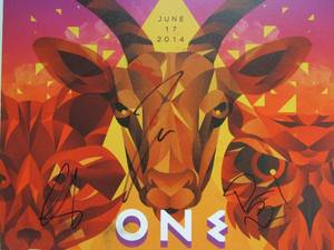 lot 255 image: ONE REPUBLIC at Target Center Exclusive Concert Poster wAutographs