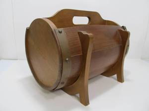 lot 294 image: Mid Century Barrel Form Magazine Rack