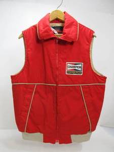 lot 310 image: Vintage 1970s-80s CHAMION Copper Plus Spark Plugs Advertising Vest