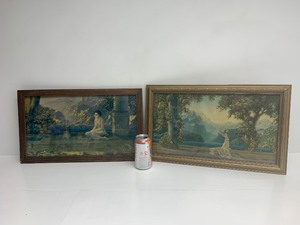 lot 323 image: 2 Vintage 1920s era Art Nouveau Framed Prints