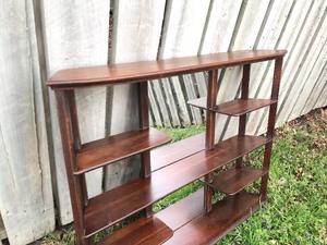 lot 349 image: Large Vintage Mid Century Mirrored Shadowbox Wall Shelf