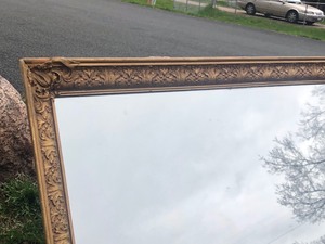 lot 350 image: Ornate Antique Gilt Framed Wall Mirror