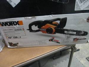 lot 7 image: WORX 16 Corded Electric Chainsaw o...