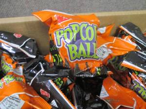 lot 75 image: Case of 40 Popcorn Balls Best Date ...