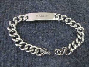 lot 126 image: Stainless Steel Mens Curb Link Pe...