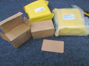 lot 158 image: 6 pks Blank Index Cards Kraft Paper...