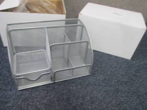 lot 164 image: 2 Office Desk Organizers with 6 Com...