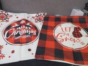 lot 171 image: 2- 4pks Christmas Pillow Covers 24x...