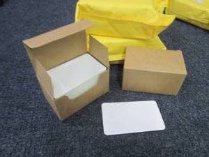 lot 185 image: 6 pks Blank Index Cards White Kraft...