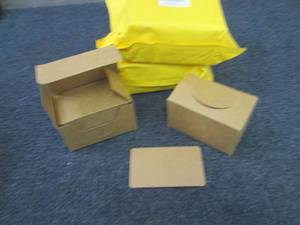 lot 189 image: 6 pks Blank Index Cards Kraft Paper...