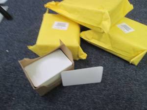 lot 250 image: 6 pks Blank Index Cards White Kraft...