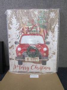 lot 260 image: Lit Christmas Truck Wall Decor...
