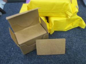 lot 265 image: 6 pks Blank Index Cards Kraft Paper...