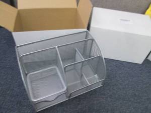 lot 282 image: 2 Office Desk Organizers with 6 Com...