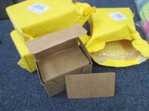 lot 285 image: 6 pks Blank Index Cards Kraft Paper...