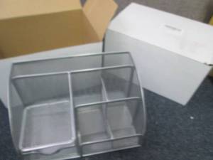 lot 299 image: 2 Office Desk Organizers with 6 Com...