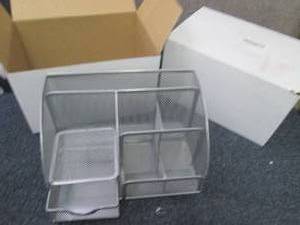 lot 301 image: 2 Office Desk Organizers with 6 Com...