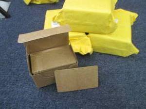 lot 344 image: 6 pks Blank Index Cards Kraft Paper...