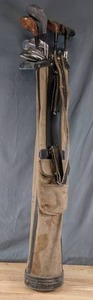 lot 110 image: Vintage Golf Clubs and Bag (Wilson and Others) - X