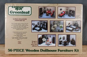 lot 97 image: Vintage NEVER OPENED Greenleaf 56-Piece Doll House Furniture Kit - X