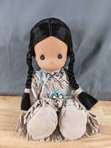 lot 72 image: Set of (2) Precious Moments Native American Indian Dolls - X