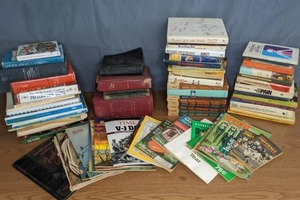 lot 127 image: Large Assortment of Books and Magazines MedicalPharmaceutical, Vintage BiblesHymnal, Golden Book Encyclopedia, Home Improvement, and More - X