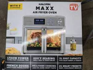 lot 132 image: Kalorik MAXX 26-qt. Stainless Steel Digital Air Fryer Oven Grill - N