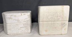 lot 245 image: Pair of Vintage Ceramic Molds ES Mold #1139 Coffee Mug & Gold Rush Mold #1037 - X