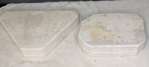 lot 260 image: Pair of Vintage Ceramic Molds Hutchson #267 Butterfly Mold & Duncan Co. Gingerbread Rocking Horse - X