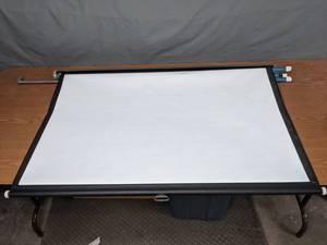 lot 308 image: Wall Mounted Projection Screen, Blue - X