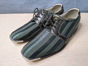 lot 411 image: Mens Hugo Vitelli Size 12 Dress Shoes (Black) - V