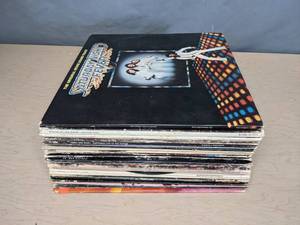 lot 485 image: Collection of Approximately 27 Vinyl Records Saturday Night Fever, Rick James, Jethro Tull, and More - V