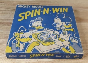lot 509 image: Rare Vintage Mickey Mouse Spin-N-Win Game with Original Box - V