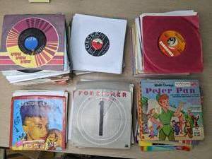 lot 591 image: Huge Collection of 3 Boxes Full of Records Disney, Rolling Stones, Culture Music, Hit Records and Much More - V