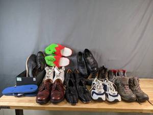 lot 599 image: Assortment of Mens Shoes Dress Shoes, Sneakers, Sandals and More - V