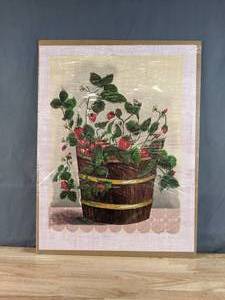 lot 769 image: Vintage Strawberries Signed Print by Susan Winter 135300 - V