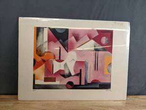 lot 771 image: Vintage Original Color Lithograph Print Signed by Dussart 65195 - V
